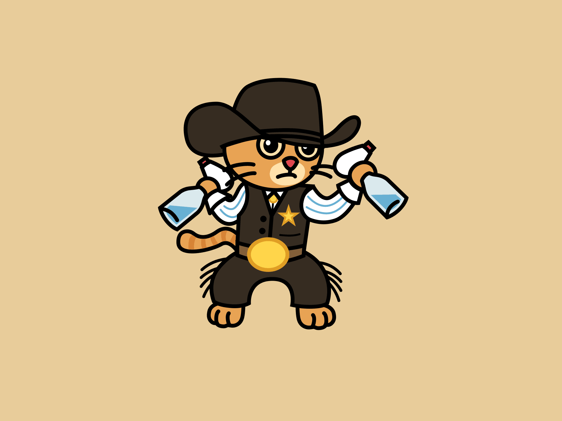 Meowdy Character Illustration